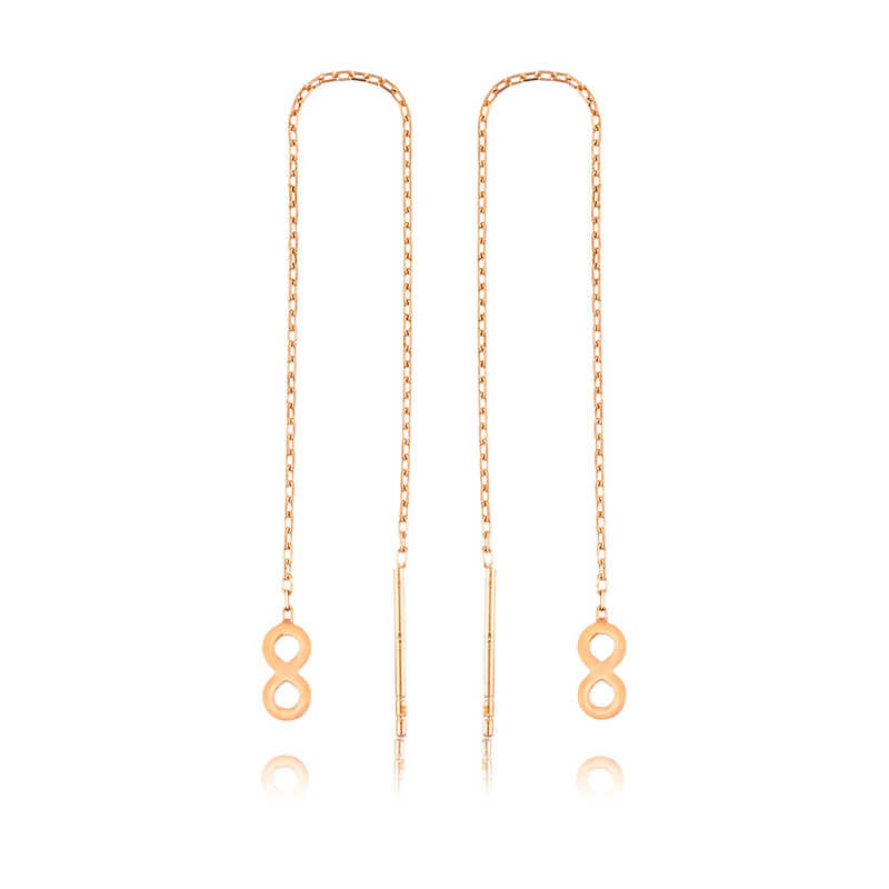 Gümüş Zincirli Sonsuzluk Küpe