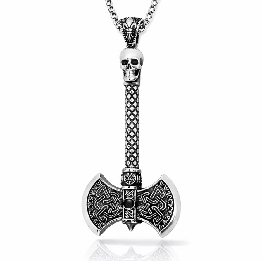 Gümüş Balta Erkek Kolye