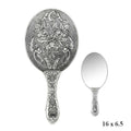 Gümüş 925 Ayar Gül Desenli El Aynası