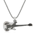 Gümüş Elektro Gitar Erkek Kolye