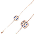 Gümüş Rose Yaşam Çiçeği Bileklik