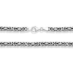 Gümüş Kral Zincir - 3 mm Köşeli