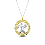 Gümüş Gold Başak Burcu Kolye