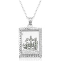 Gümüş Allah Yazılı Kadın Kolye
